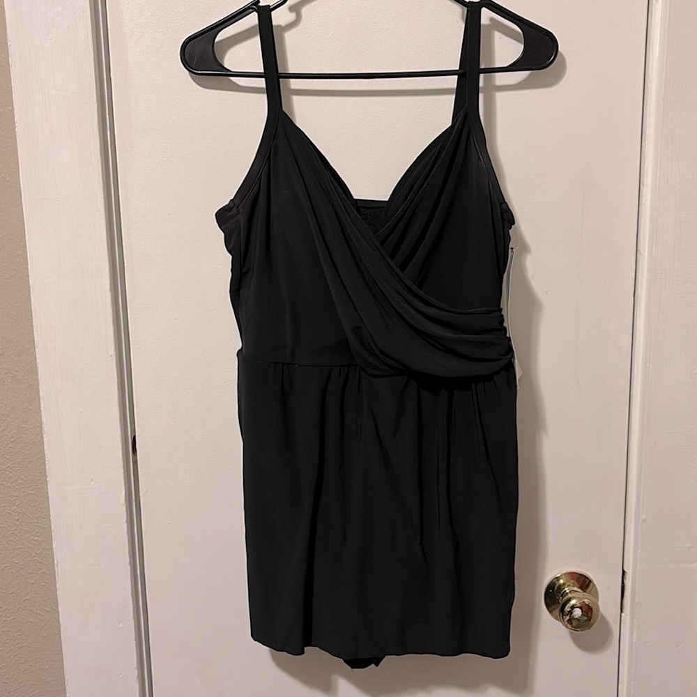 Womens Swim Dream Shaper Swim Dress Size‎ 10 Black